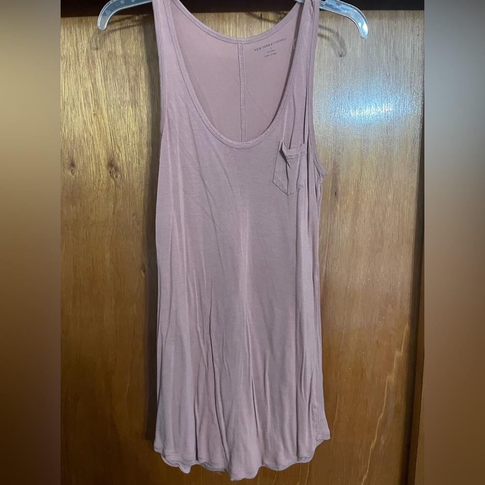 New York & Company Blush Sleeveless Top